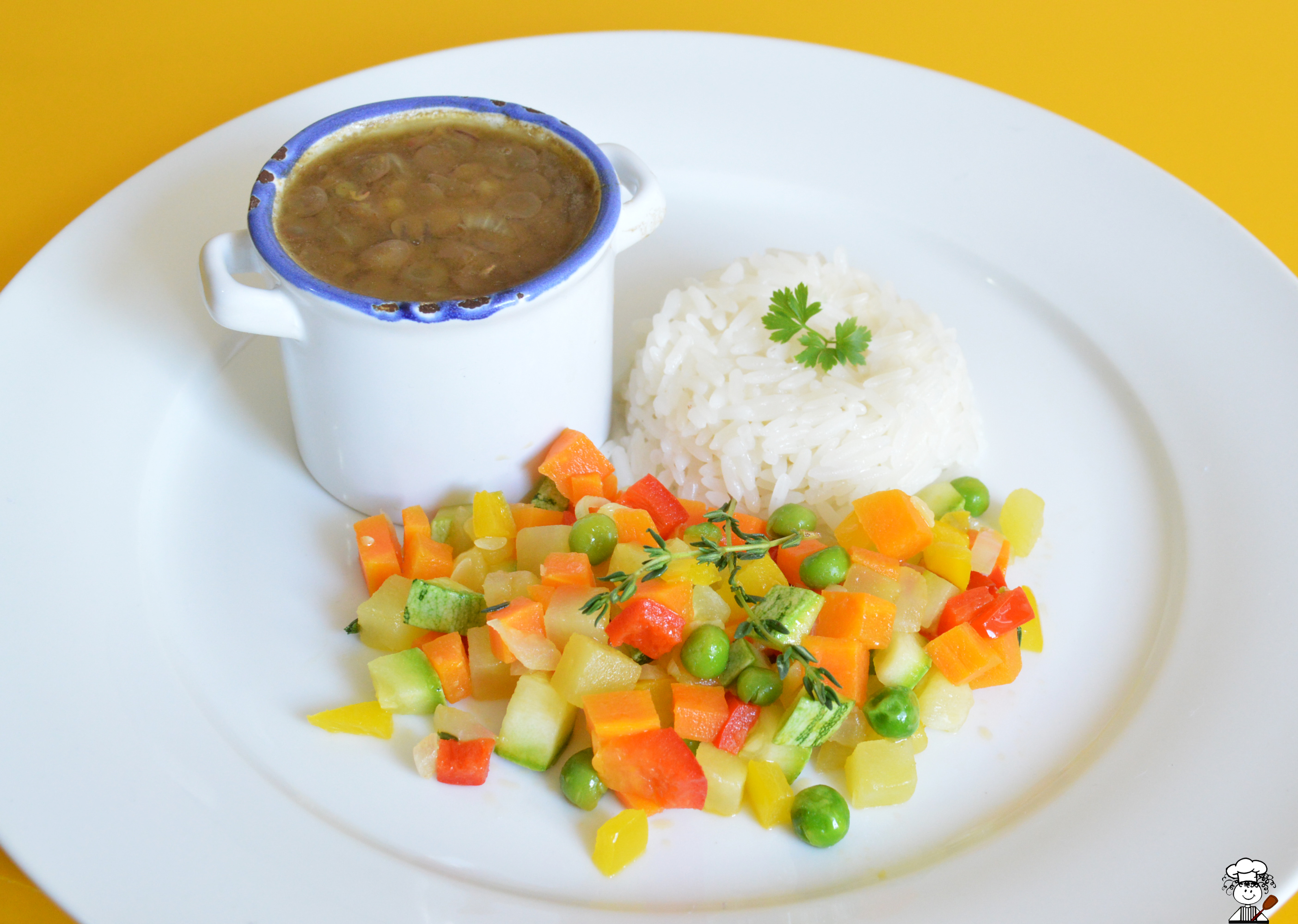 legumes, arroz e lentilha